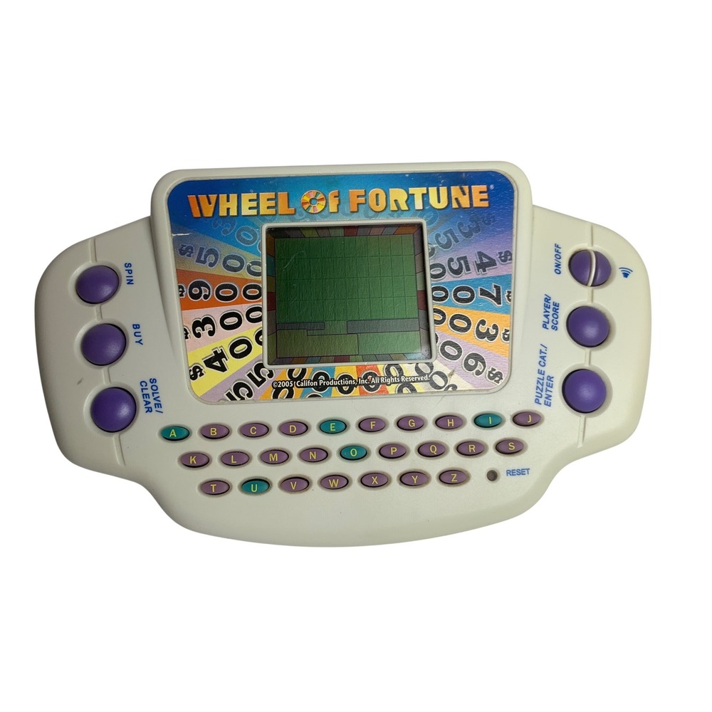 Y2K Wheel of Fortune Handheld Electronic Game 2005 ‎ Retro Puzzle Works